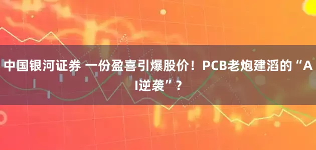 中国银河证券 一份盈喜引爆股价！PCB老炮建滔的“AI逆袭”？